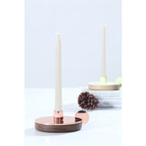 Camino Ines Candlestick Holder | Smoked Oak/Copper
