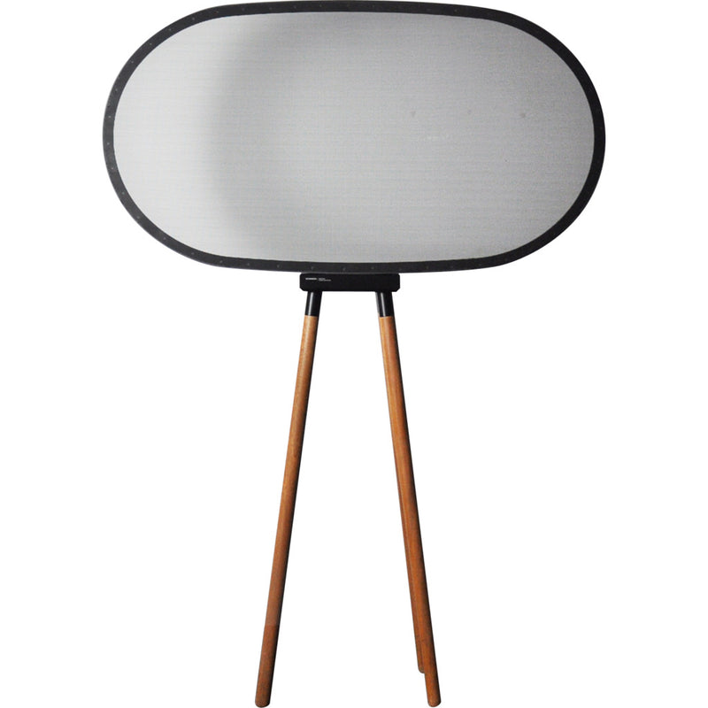 Camino Interlaced Oval Floor Lamp | Black/Walnut