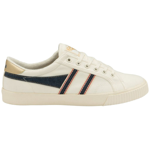 Gola Men's Tennis Mark Cox Selvedge Sneakers | Off White/Indigo