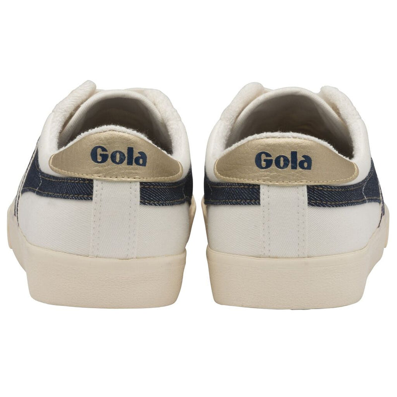 Gola Men's Tennis Mark Cox Selvedge Sneakers | Off White/Indigo
