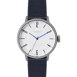 Tsovet SVT-CN38 Silver & White Watch | Navy Nylon CN110198-40