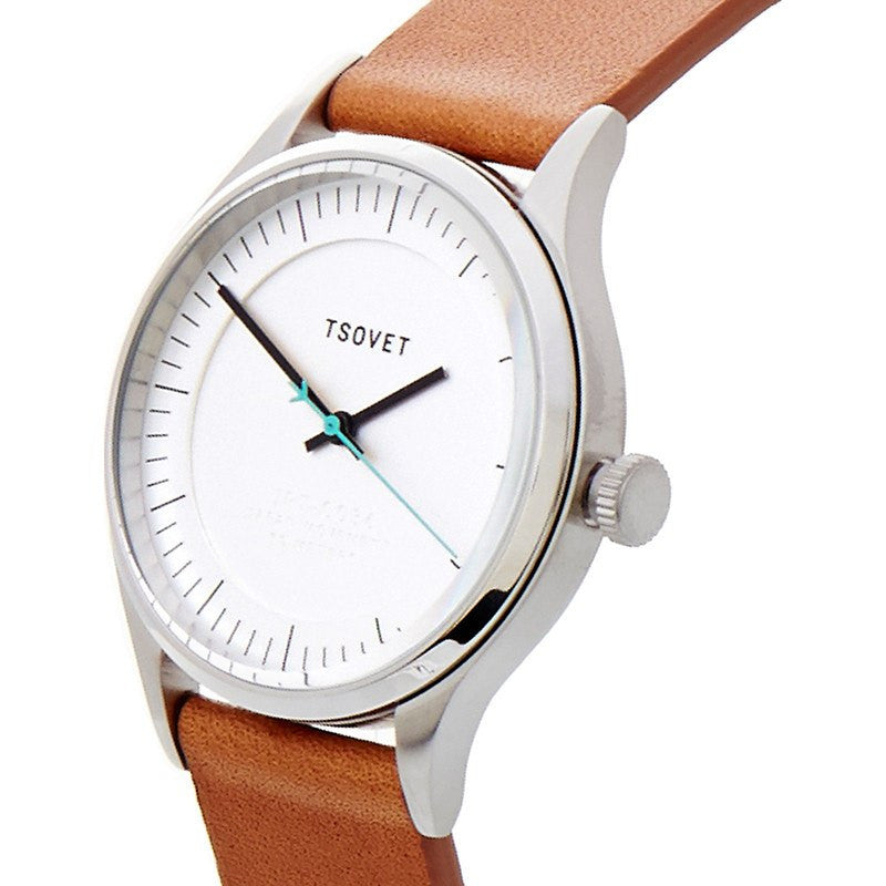 Tsovet JPT-CO36 Classic Watch | White/Tan CO110111-40