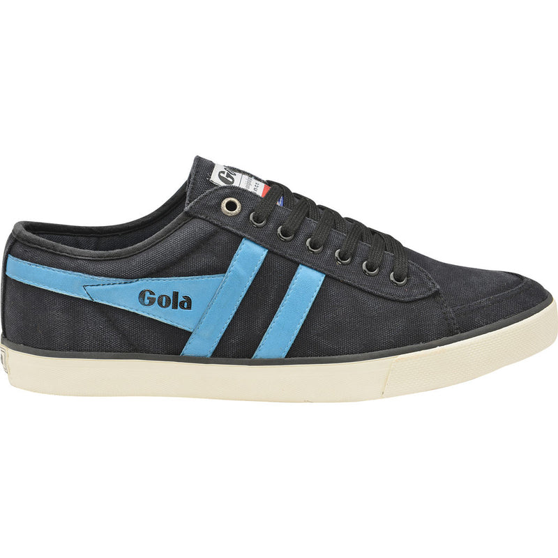 Gola Men's Comet Plimsoll Sneakers | Black/Neon Blue