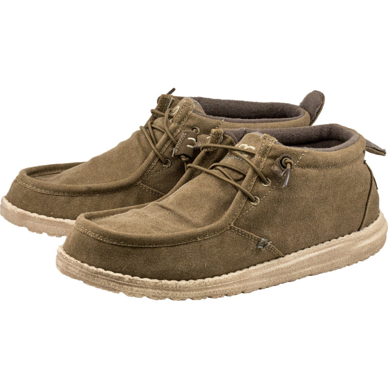 Hey Dude Conrad Canvas Shoes | Olive- 111438500
