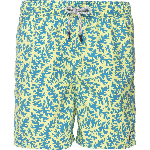 Tom & Teddy Coral Swim Trunk | Blue & Lime Size L