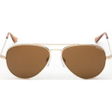 Randolph Engineering Concorde 23K Gold Plated Sunglasses | Tan Glass Skull 52MM CR21412/61MM CR11412