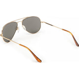 Randolph Engineering Concorde 23K Gold Plated Sunglasses | Gray Flash Mirror Glass Skull 57MM CR71463/61MM CR11463