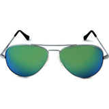 Randolph Engineering Concorde Matte Chrome Sunglasses | Green Flash PC Skull 57MM CR74467-PC/61MM CR14467-PC