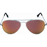 Randolph Engineering Concorde Matte Chrome Sunglasses | Orange Flash PC Skull 57MM CR74469-PC/61MM CR14469-PC