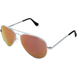 Randolph Engineering Concorde Matte Chrome Sunglasses | Orange Flash PC Skull 57MM CR74469-PC/61MM CR14469-PC