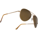 Randolph Engineering Concorde Rose Gold Satin Sunglasses | Tan/Amber Polarized Glass Skull 57MM CR7Z432/61MM CR1Z432