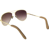 Randolph Engineering Concorde 23K Gold Plated Sunglasses | Tan Gradient Skull 57MM CR71404-NY
