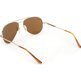 Randolph Engineering Concorde 23K Gold Plated Sunglasses | Tan Polarized Skull