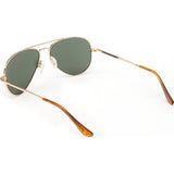 Randolph Engineering Concorde 23K Gold Plated Sunglasses | AGX Green Skull
