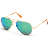 Randolph Engineering Concorde 23K Gold Plated Sunglasses | Green Flash PC Skull 57MM CR71467-PC/61MM CR11467-PC