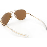 Randolph Engineering Concorde 23K Gold Plated Sunglasses | Tan Polarized Glass Bayonet 57MM CR71632