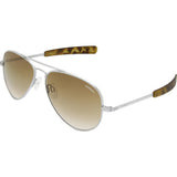 Randolph Engineering Concorde Matte Chrome Sunglasses | Tan Gradient Glass Bayonet 57MM CR74604