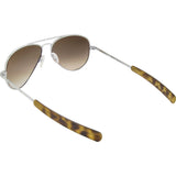 Randolph Engineering Concorde Matte Chrome Sunglasses | Tan Gradient Glass Bayonet 57MM CR74604