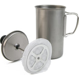 Snow Peak Titanium French Press | Silver CS-111