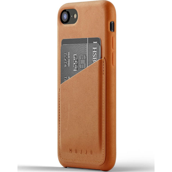 Mujjo Full Leather Wallet Case for iPhone 7/8 | Tan
