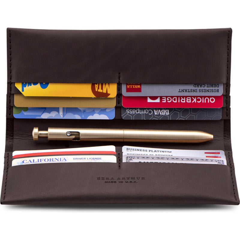 Ezra Arthur No. 12 Long Wallet | Malbec