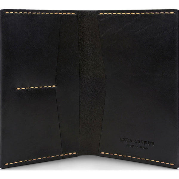 Ezra Arthur No. 5 Passport Wallet | Jet Top Stitch