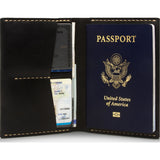 Ezra Arthur No. 5 Passport Wallet | Jet Top Stitch