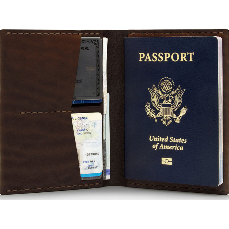 Ezra Arthur No. 5 Passport Wallet | Malbec