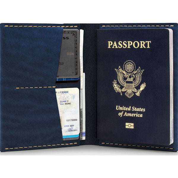 Ezra Arthur No. 5 Passport Wallet | Navy