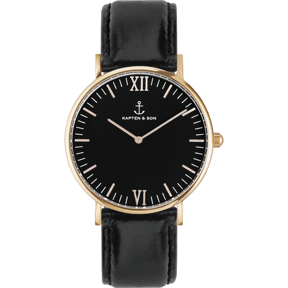 NEW KAPTEN & SON unisex - campina watch in black Woven Leather Damenuhr Kapten And Son Son Campina Uhr Kapten  main image 4