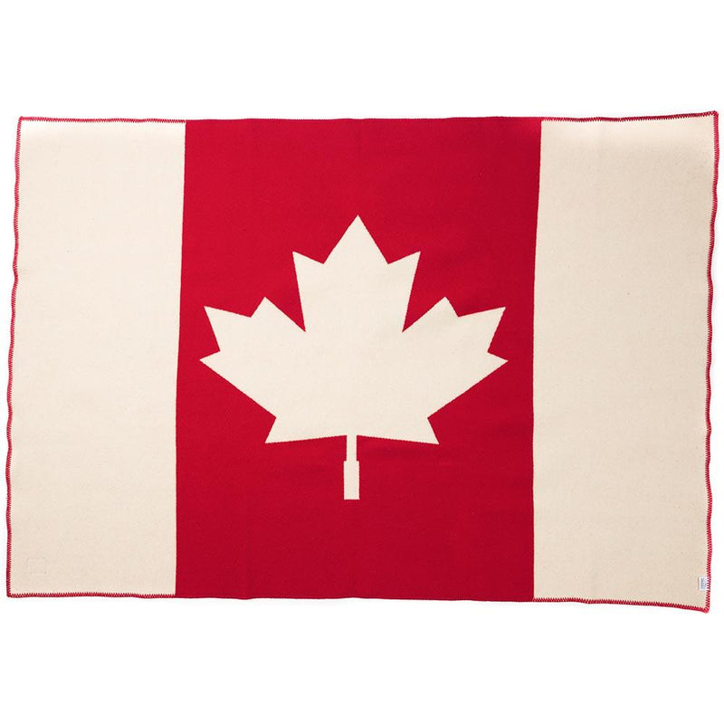 Faribault Canadian Flag Throw | Wool