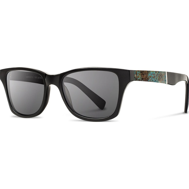 Shwood Canby Acetate Sunglasses | Black & Oxidized / Grey Polarized WABOXGP