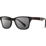 Shwood Canby Acetate Sunglasses | Black & Ebony / Grey Polarized WACBEBGP