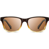 Shwood Canby Acetate Fifty Fifty Sunglasses | Sweet Tea & Elm Burl / Brown Polarized