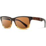 Shwood Canby Acetate Fifty Fifty Sunglasses | Sweet Tea & Elm Burl / Brown Polarized