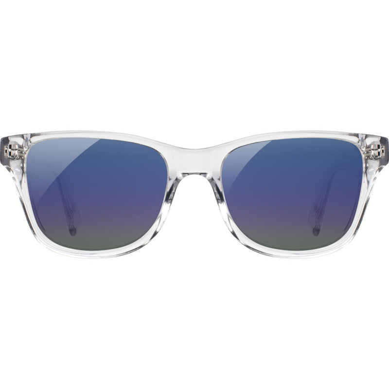 Shwood Canby Sunglasses | Crystal & Abalone Shell / Blue Flash Polarized-WACC2ASB23P