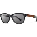 Shwood Cannon Acetate Sunglasses | Black & Elm Burl / Grey WAC2BELG