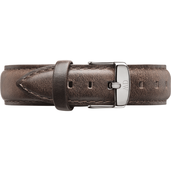 Daniel Wellington Cardiff Brown Leather Women's Wristband | Silver 0812DW