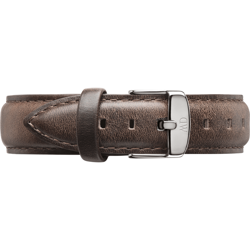 Daniel Wellington Cardiff Brown Leather Women's Wristband | Silver 0812DW
