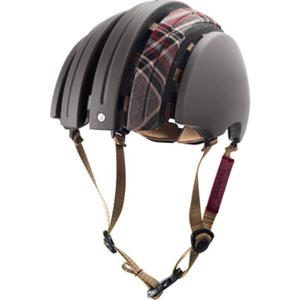 Brooks England x Carrera Foldable Helmet w/ Cover | Dark Grey/Grey Tartan M