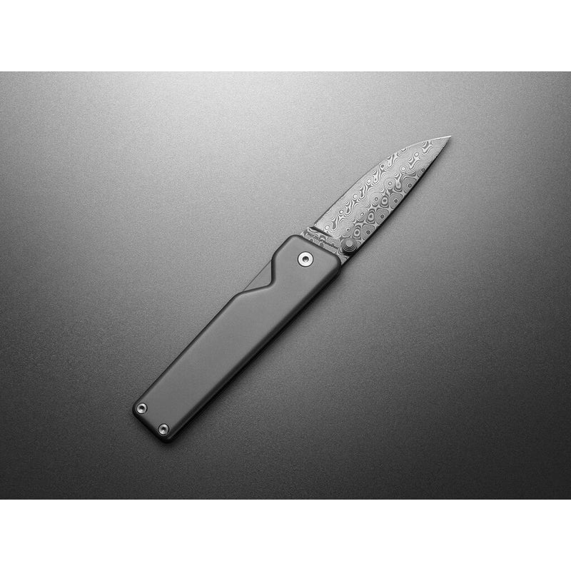The James Brand The Chapter Knife | Titanium/Damascus Straight