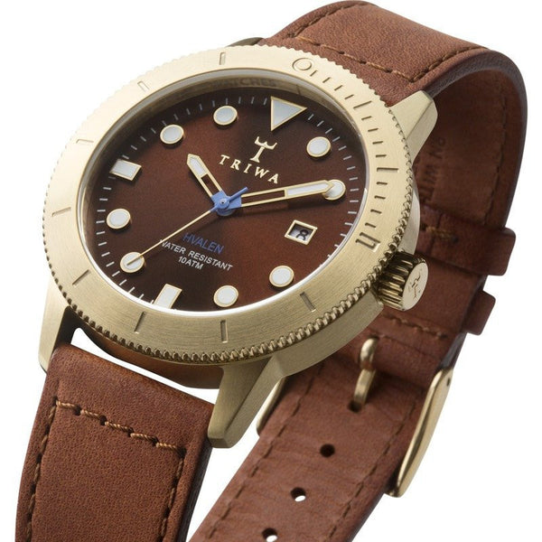 Triwa Chestnut Hvalen Watch | Brown Sewn Classic HVST104.SC010213