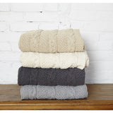 in2green Chunky Cable Eco Throw | Milk BLCC7