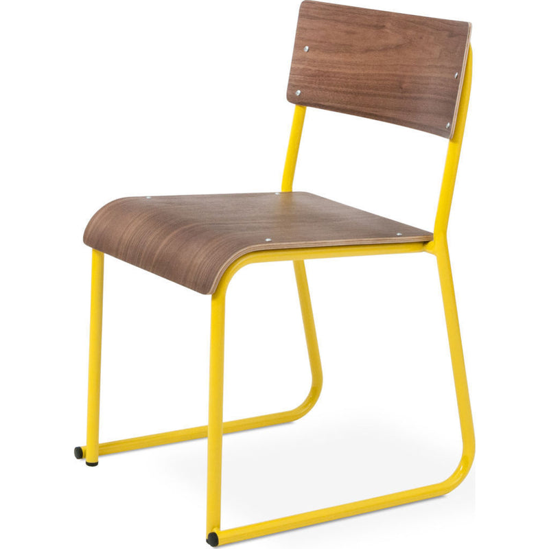 Gus* Modern Church Chair | Canary/Walnut ECCHCHUR-cpc-wn
