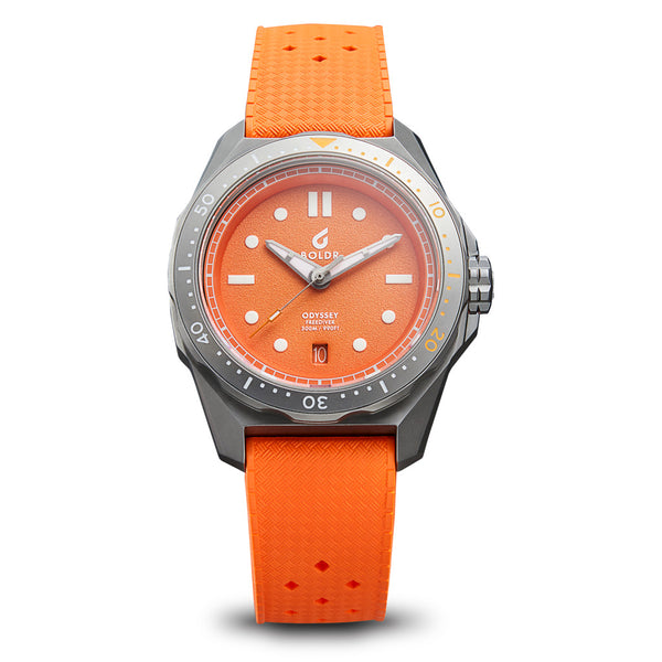 BOLDR Odyssey Freedriver Citrus Orange Watch | 40mm Stainless Steel