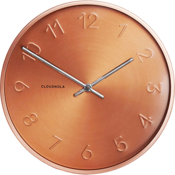 Cloudnola Trusty Wall Clock | Dutch Copper Diam 12 SKU0007