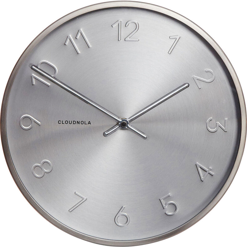 Cloudnola Trusty Wall Clock | Dutch Silver Diam 12 SKU0008