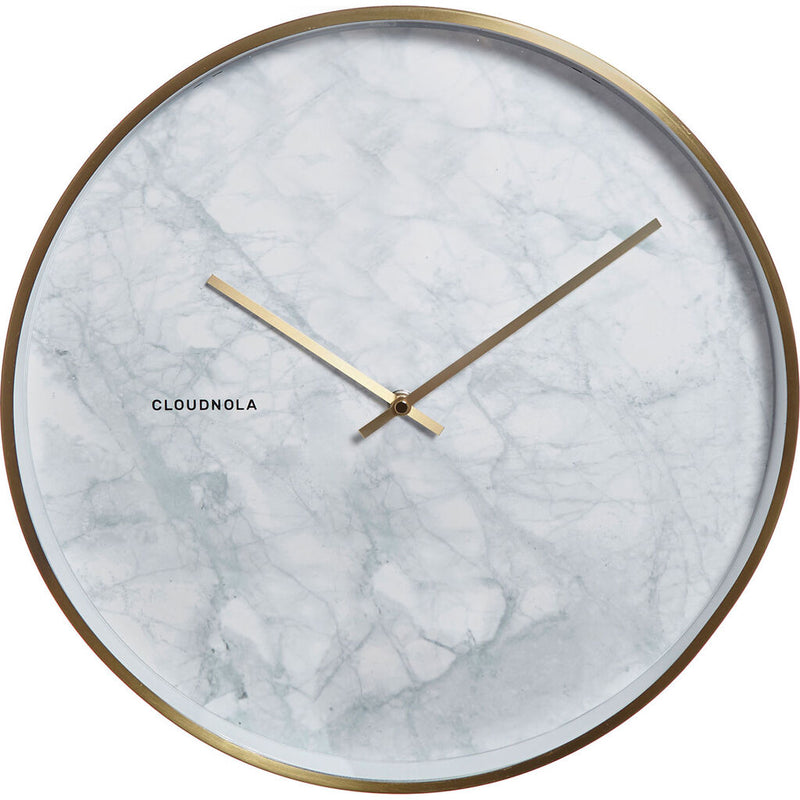 Cloudnola Structure Clock | White Marble Diam 16 SKU0021