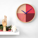 Cloudnola Flor Wall Clock | Wood Red Diam 12 SKU0046