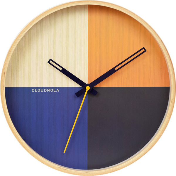 Cloudnola Flor Wall Clock | Wood Blue Diam 12 SKU0046